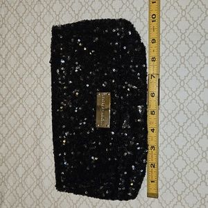 NWOT Victoria's Secret Clutch in Black Sequins.